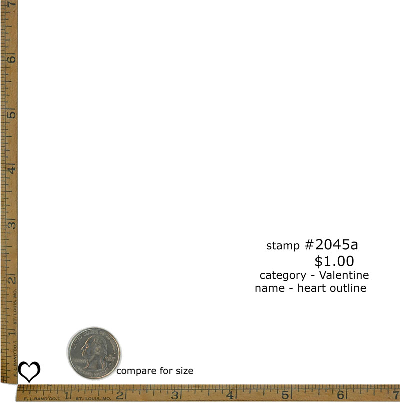 #2045a - Heart Outline - Valentine